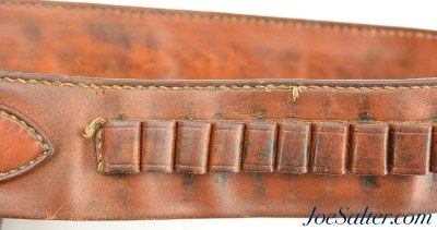 Vintage H.H. Heiser Single Action Double Loop Open Top Holster with Belt - Image 6 of 8