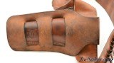 Vintage H.H. Heiser Single Action Double Loop Open Top Holster with Belt - Image 3 of 8