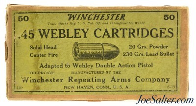 Winchester Box of 45 Webley Black Powder Ammo 6/19 Date - Image 1 of 7