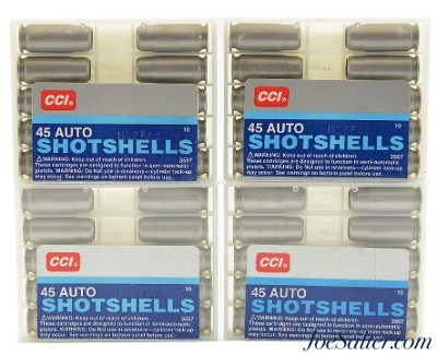 CCI 45 Auto Shotshells 4 Full Boxes 40 Rounds Ammo - Image 1 of 3