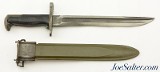 US M1 Garand 1905E1 10" AFH-MOD Bayonet with Scabbard 1942 - Image 2 of 10