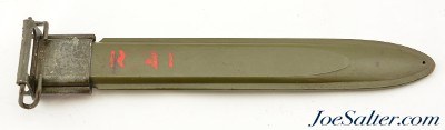 US M1 Garand 1905E1 10" AFH-MOD Bayonet with Scabbard 1942 - Image 10 of 10
