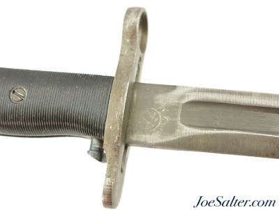 US M1 Garand 1905E1 10" AFH-MOD Bayonet with Scabbard 1942 - Image 4 of 10