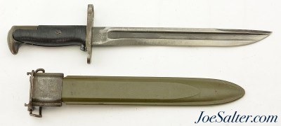 US M1 Garand 1905E1 10" AFH-MOD Bayonet with Scabbard 1942 - Image 2 of 10