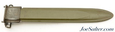 US M1 Garand 1905E1 10" AFH-MOD Bayonet with Scabbard 1942 - Image 9 of 10