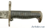 US M1 Garand 1905E1 10" AFH-MOD Bayonet with Scabbard 1942 - Image 6 of 10