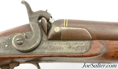 Long Barrel British Double Percussion Shotgun Fowler by W. & C. Scott - Image 5 of 15