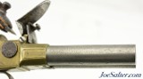 Unusual Brass Frame Tap-Action Side x Side Double Barrel Flintlock Pistol by Patrick of Liverpool - Image 5 of 15