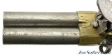 Unusual Brass Frame Tap-Action Side x Side Double Barrel Flintlock Pistol by Patrick of Liverpool - Image 13 of 15