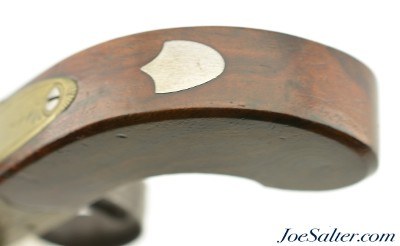 Unusual Brass Frame Tap-Action Side x Side Double Barrel Flintlock Pistol by Patrick of Liverpool - Image 10 of 15
