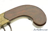 Unusual Brass Frame Tap-Action Side x Side Double Barrel Flintlock Pistol by Patrick of Liverpool - Image 7 of 15