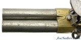 Unusual Brass Frame Tap-Action Side x Side Double Barrel Flintlock Pistol by Patrick of Liverpool - Image 13 of 15