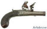 British Turn-Off Flintlock Muff Pistol by Smith of London