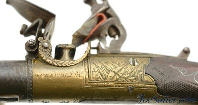 Very Interesting British Turn-Off Flintlock Pistol by Goldsworthy of Taunton - Image 6 of 13