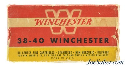 Full Box Winchester 38-40 Ammo Soft Point Ammo Post War - Image 1 of 7
