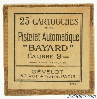 Excellent French Gevelot 9mm Bayard Ammunition 380 ACP - Image 1 of 7