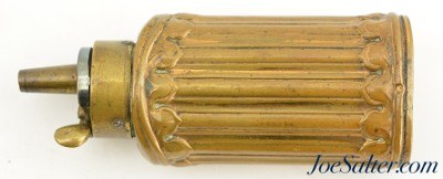 Antique Fluted Pistol Powder Flask 1800s - Image 2 of 5