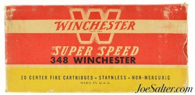 Vintage Winchester Super Speed 348 Win 150gr. Soft Point Ammo 20rnds - Image 1 of 5