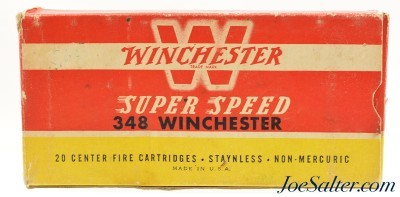 Vintage Winchester Super Speed 348 Win 150gr. Soft Point Ammo 20rnds - Image 4 of 5