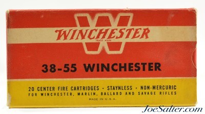Post War Winchester 38-55 Win Ammo Full Box Soft Point "1946" Style - Image 6 of 7