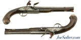 Exquisite Pair Silver-Mounted Pair of British Flintlock Traveling Pistols by William Holden of London - Image 1 of 15