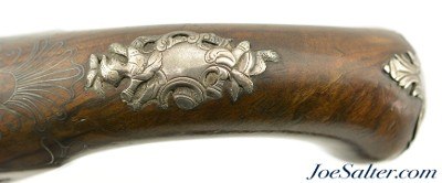 Exquisite Pair Silver-Mounted Pair of British Flintlock Traveling Pistols by William Holden of London - Image 12 of 15