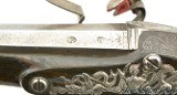 Exquisite Pair Silver-Mounted Pair of British Flintlock Traveling Pistols by William Holden of London - Image 10 of 15