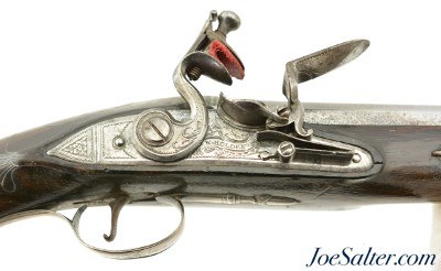 Exquisite Pair Silver-Mounted Pair of British Flintlock Traveling Pistols by William Holden of London - Image 3 of 15