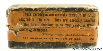 Remington UMC 22 LR Ammo Full Box 2nd Rem/UMC Logo Issues Post WWI - Image 4 of 7