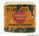 Remington UMC 22 LR Ammo Full Box 2nd Rem/UMC Logo Issues Post WWI - Image 3 of 7