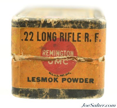 Remington UMC 22 LR Ammo Full Box 2nd Rem/UMC Logo Issues Post WWI - Image 5 of 7