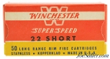 Brick Fresh Winchester Super Speed 22 Short Ammo 1955 Red & Yellow Issues - Image 1 of 8