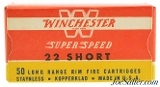 Brick Fresh Winchester Super Speed 22 Short Ammo 1955 Red & Yellow Issues - Image 1 of 8