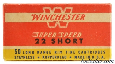 Brick Fresh Winchester Super Speed 22 Short Ammo 1955 Red & Yellow Issues - Image 7 of 8