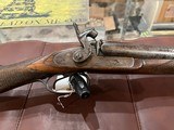 W. Greener 12 gauge muzzle loading side by side shotgun made in London. Early 1800's - 3 of 12
