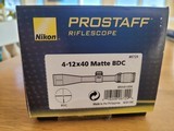 Nikon Prostaff Rifle Scope BDC 1" 4-12x40 Matt - 1 of 8