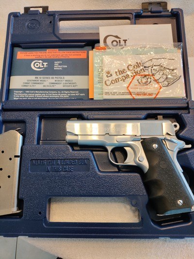 Colt 45 ACP Factory Hard Chrome Night Officer II Lew Horton Limited Series 471 of 500