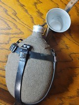 Two K98Ammo Pouches 1939 &1940, Like New WWII Aluminium German Canteen HRE/40, K98 Cleaning Chain, Compass - 8 of 15