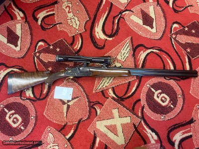 Merkel -- Luxury Grade 203E Real Gold Inlay Hand-Detachable Sidelock Ejector --- 12 Gauge With Zeiss Optic & Claw Mounts