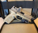 Excellent Condition Pre-owned FN 509 Tactical FDE w/ Trijicon RMR, Threaded Barrel, Suppressor Height Night Sights and 2 High Capacity Magazines - 1 of 14