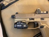 Excellent Condition Pre-owned FN 509 Tactical FDE w/ Trijicon RMR, Threaded Barrel, Suppressor Height Night Sights and 2 High Capacity Magazines - 6 of 14