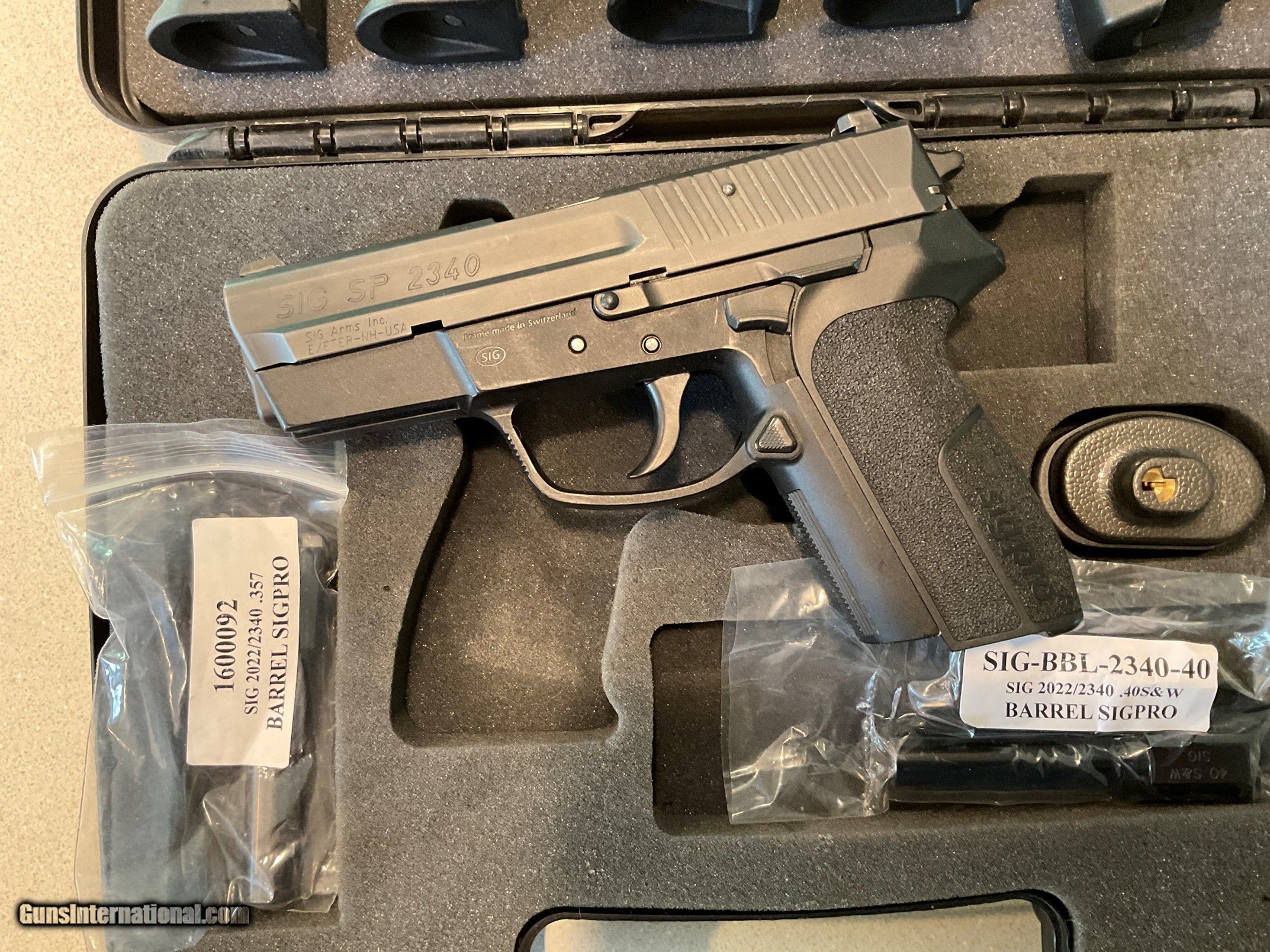 Sig Arms SP2340 pistol with Swiss-made Frame, Night Sights Sig Arms SP2340 pistol with Swiss-made Frame, Night Sights