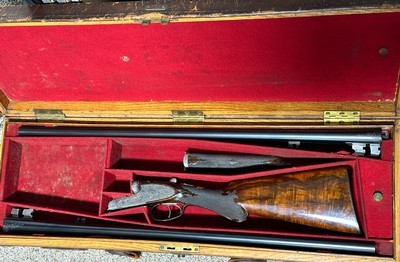 W&C Scott Imperial Premier 12 Bore Sidelock Ejector - 28” Embellished Two Barrel Set 12ga Gauge - Image 9 of 14