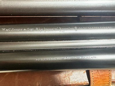 W&C Scott Imperial Premier 12 Bore Sidelock Ejector - 28” Embellished Two Barrel Set 12ga Gauge - Image 13 of 14