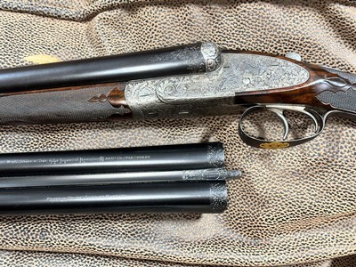 W&C Scott Imperial Premier 12 Bore Sidelock Ejector - 28” Embellished Two Barrel Set 12ga Gauge - Image 8 of 14