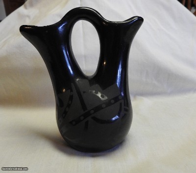 Early Santa Clara Wedding Jar Black on Black