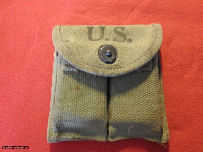 International Silver and Inland M-1 carbine clips in US pouch 1943