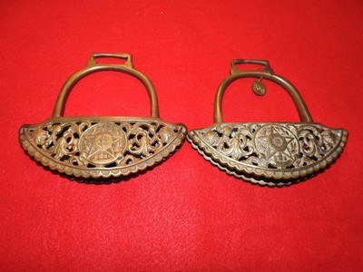 Civil War era fancy brass stirrups