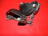 Antique Mexican Charro Silver Spurs - 4 of 7