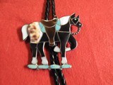Native American Zuni Horse Bolo w/matching tips - 5 of 6